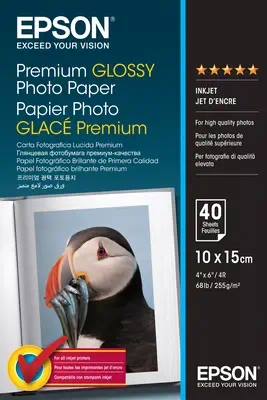 Premium Glossy Photo Paper - 10x15cm - 40 Feuilles - Epson - Papier - visuel 1