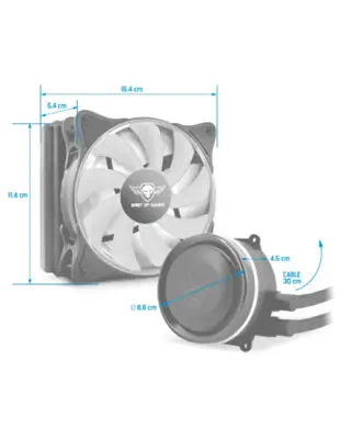 Spirit of Gamer LiquidForce 120 Processeur Refroidisseur de liquide tout-en-un 12 cm Noir 1 pièce(s) - Refroidissement PC - visuel 5