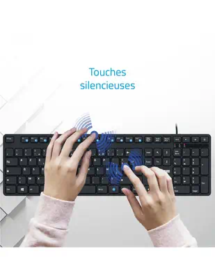 Advance Tapes WORKMATE clavier maison/bureau USB AZERTY Noir - ADVANCE - Clavier - visuel 4