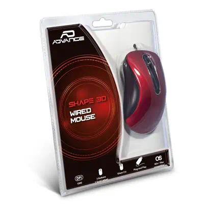ADVANCE Shape 3D souris Bureau Ambidextre USB Type-A Optique 1000 DPI - Souris - visuel 4