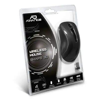 ADVANCE Shape 3D souris Bureau Ambidextre RF sans fil Optique 1600 DPI - Souris - visuel 4