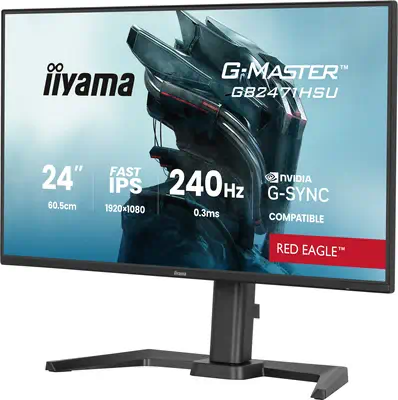 iiyama G-MASTER GB2471HSU-B1 écran plat de PC 60,5 cm (23.8") 1920 x 1080 pixels Full HD Noir - Ecran Ordinateur - visuel 3