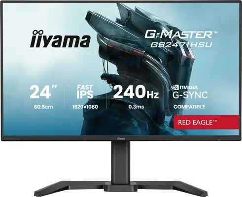 iiyama G-MASTER GB2471HSU-B1 écran plat de PC 60,5 cm (23.8") 1920 x 1080 pixels Full HD Noir - Ecran Ordinateur - visuel 1