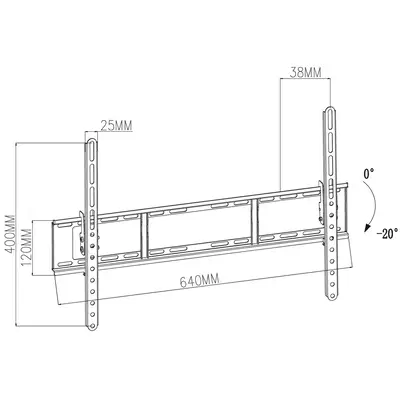 Nedis TVWM1151BK support pour téléviseur 177,8 cm (70") Noir - Accessoire Affichage - visuel 7