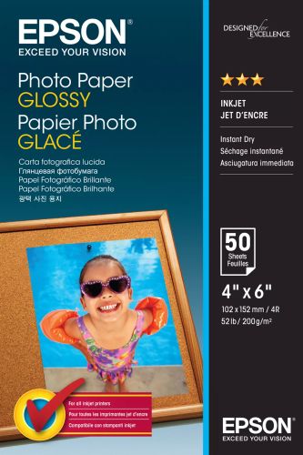 Achat EPSON S042547 Photo papier brillant 200g/m2 100x150mm 50 feuilles et autres produits de la marque Epson