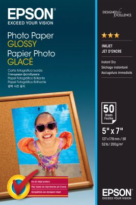 Achat EPSON PHOTO papier brillant 200g/m2 130x180mm 50 feuilles pack de 1 et autres produits de la marque Epson