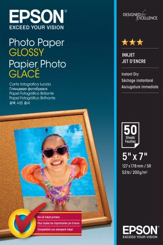 Vente EPSON PHOTO papier brillant 200g/m2 130x180mm 50 au meilleur prix