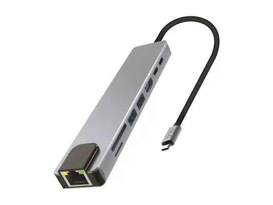TNB iClick - Hub USB-C 8 en 1 - en aluminium - T'NB - Switchs et Hubs - visuel 4