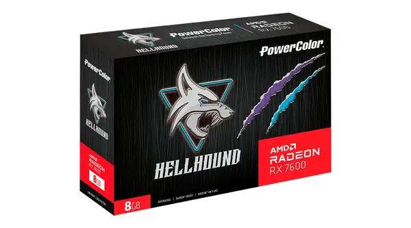 PowerColor Hellhound RX 7600 8G-L/OC AMD Radeon RX 7600 8 Go GDDR6 - Carte graphique - visuel 5