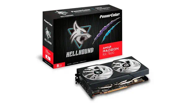 PowerColor Hellhound RX 7600 8G-L/OC AMD Radeon RX 7600 8 Go GDDR6 - Carte graphique - visuel 6