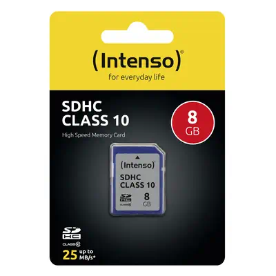 Intenso 3411460 mémoire flash 8 Go SDHC Classe 10 - Carte Mémoire - visuel 2