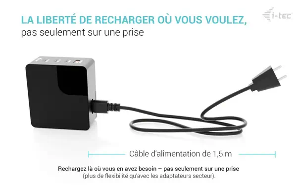 i-tec 140W Intelligent Multiport USB Charger - I-Tec - Chargeur et alimentation - visuel 8