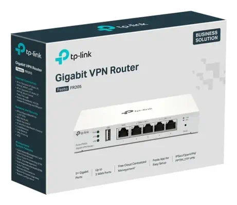 TP-Link Festa FR205 Routeur connecté 10 Gigabit Ethernet, 100 Gigabit Ethernet, Gigabit Ethernet Bla - visuel 6