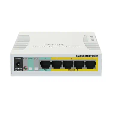 Mikrotik CSS106-1G-4P-1S commutateur réseau Gigabit Ethernet (10/100/1000) Connexion Ethernet, suppo - Switchs et Hubs - visuel 2