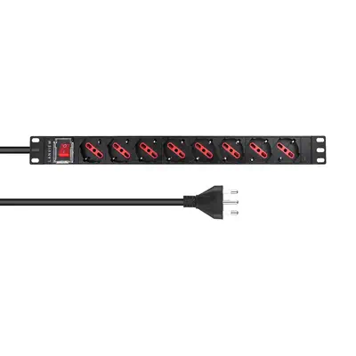 Lanview LVR-2MIT-SW-IT8 unité de distribution d'énergie 1U Noir - Rack et Armoire - visuel 1