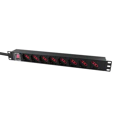 Lanview LVR-2MIT-SW-IT8 unité de distribution d'énergie 1U Noir - Rack et Armoire - visuel 2