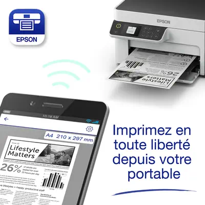 Epson EcoTank ET-M2120 Jet d'encre A4 1440 x 720 DPI 32 ppm Wifi - Multifonctions Jet d'encre - visuel 4