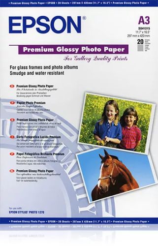 Achat Papier EPSON S041315 brillant photo papier inkjet 255g/m2 A3 20