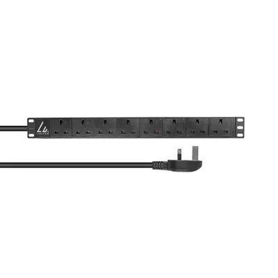 Lanview LVR-3MUK-SPD-UK8 unité de distribution d'énergie 8 sortie(s) CA 1.4U Noir - Rack et Armoire - visuel 1