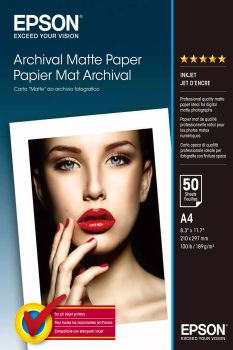 Achat Papier EPSON MATTE archival papier inkjet 192g/m2 A4 50 feuilles sur hello RSE
