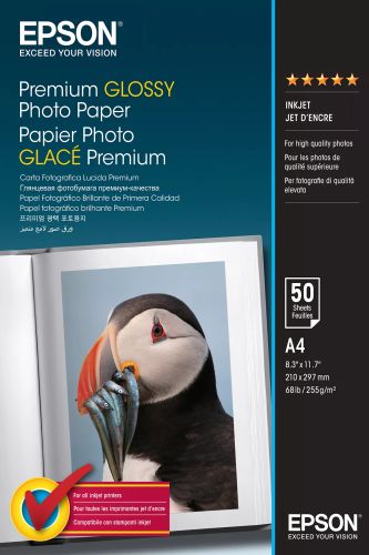 Revendeur officiel Papier EPSON PREMIUM brillant photo papier inkjet 225g/m2 A4 50