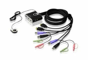 Commutateur KVM câble HDMI/audio USB 2 ports avec sélecteur de port distant meilleur prix
