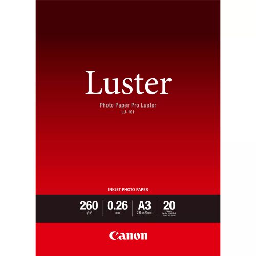 Achat CANON 260G/M2 A3 20 feuilles pack de 1 luster paper et autres produits de la marque Canon