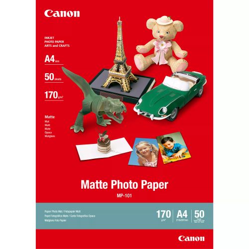 Vente Papier CANON MP-101 matte photo papier 170g/m2 A4 50 feuilles sur hello RSE