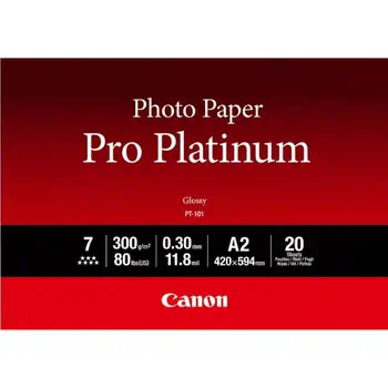Achat CANON PT-101 A2 photo paper platinum 20 sheets sur hello RSE