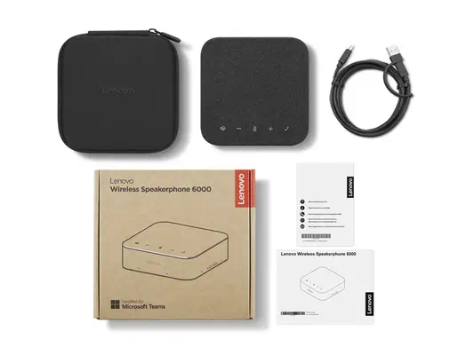 Lenovo 4Y71Q47766 haut-parleur PC Bluetooth Noir - Visioconférence - visuel 2