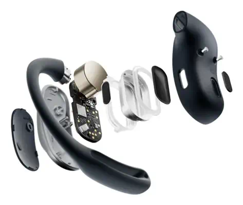 SHOKZ OpenFit Air Casque Sans fil Crochets auriculaires Appels/Musique/Sport/Au quotidien Bluetooth  - Shokz - Casque Micro - visuel 3