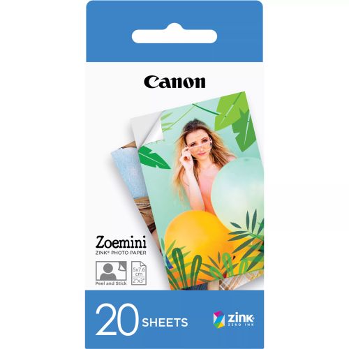 Vente Canon 20 feuilles de papier photo ZINK™ 5 x 7,6 cm au meilleur prix