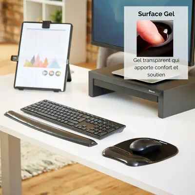 Fellowes 9112201 repose-poignet Polyuréthane Noir - Produit ergonomique - visuel 4