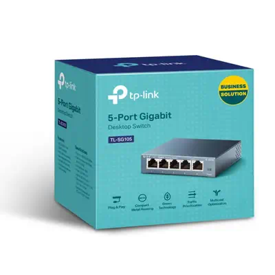 TP-Link TL-SG105 commutateur réseau Non-géré L2 Gigabit Ethernet (10/100/1000) Noir - Switchs et Hubs - visuel 3