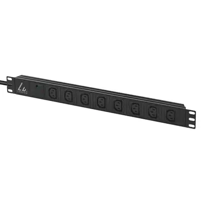 Lanview LVR-2MC14-SPD-C13X8 unité de distribution d'énergie 8 sortie(s) CA 1U Noir - Rack et Armoire - visuel 2