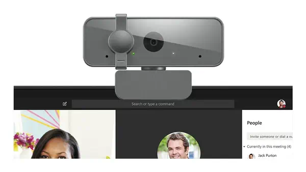 Lenovo GXC1S15023 webcam 1920 x 1080 pixels USB 2.0 Gris - Webcam - visuel 3