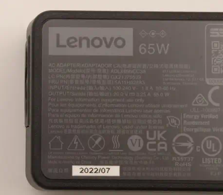 Lenovo 5A11H02883 adaptateur de puissance & onduleur Intérieure 65 W Noir - Chargeur et alimentation - visuel 8