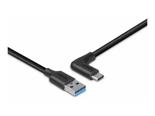 LINDY 0.5m USB 3.2 Type A to C Cable 90 Right Angle - Lindy - Câble USB - visuel 3