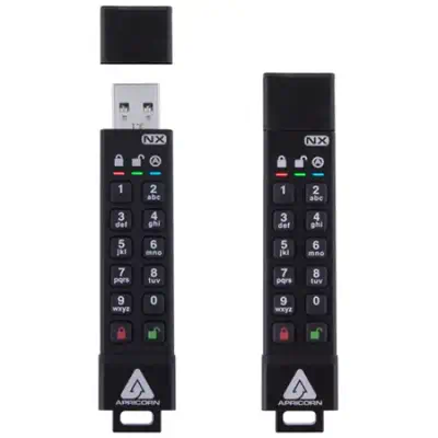 Apricorn ASK3-NX-64GB lecteur USB flash 64 Go USB Type-A 3.2 Gen 2 (3.1 Gen 2) Noir - Clé USB - visuel 2