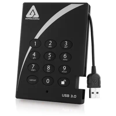 Apricorn A25-3PL256-1000 disque dur externe 1 To 5400 tr/min USB Type-A 3.2 Gen 1 (3.1 Gen 1) Noir - Disque dur Externe - visuel 3