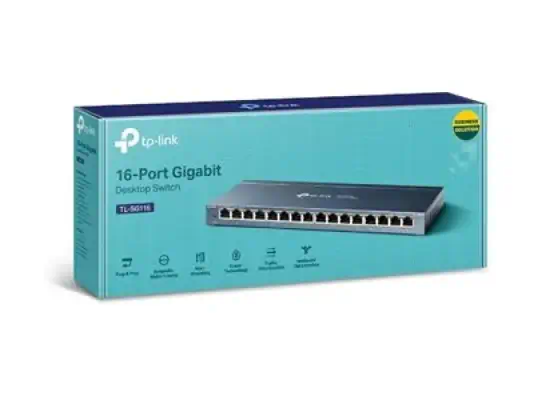 TP-LINK 16-Port Gigabit Desktop Switch RJ45 Ports Desktop Steel Case - TP-Link - Switchs et Hubs - visuel 2