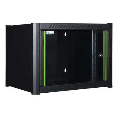 LOGON RWM06U56BL étagère 6U Rack monté sur le mur Noir - Rack et Armoire - visuel 1