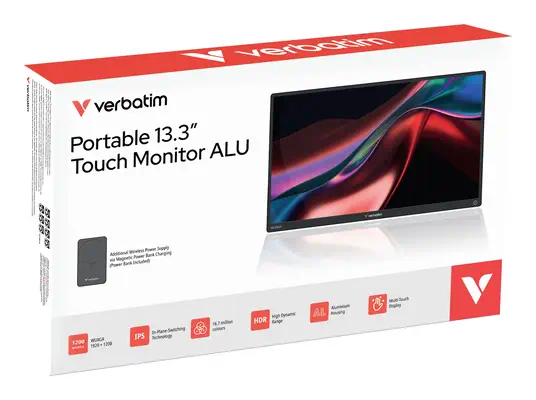 Verbatim 32087 téléviseur et moniteur portables Moniteur portable Noir 33,8 cm (13.3") 1920 x 1200 p - Ecran Ordinateur - visuel 4