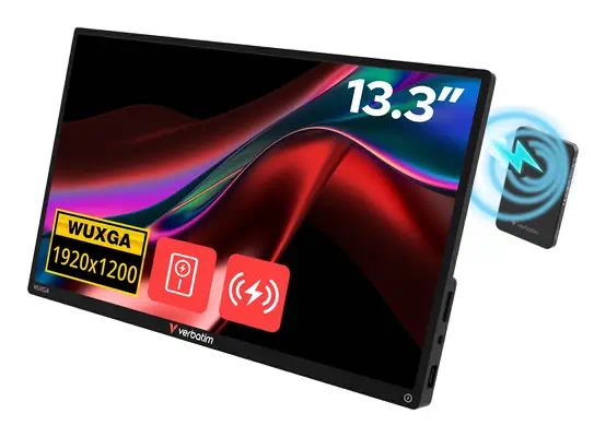Verbatim 32087 téléviseur et moniteur portables Moniteur portable Noir 33,8 cm (13.3") 1920 x 1200 p - Ecran Ordinateur - visuel 1