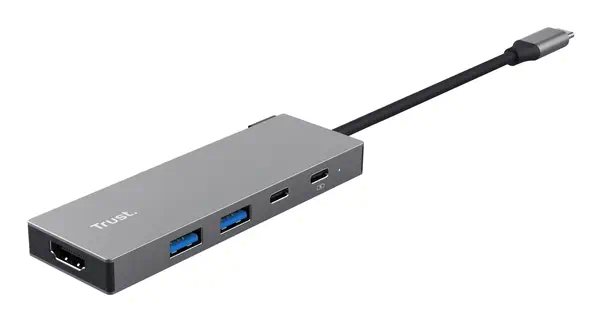 Trust 26062 hub & concentrateur USB Type-C Gris - Connectique - visuel 4