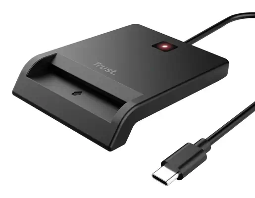 Trust 26253 lecteur de cartes à puce Intérieure USB Type-C Noir - Accessoire Stockage - visuel 3