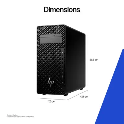 HP DW8E3ET PC/poste de travail Intel Core Ultra 7 265 24 Go DDR5-SDRAM 1 To SSD Windows 11 Pro Tower - Station de Travail - visuel 3