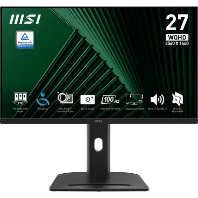 MSI Pro MP275QPG écran plat de PC 68,6 cm (27") 2560 x 1440 pixels Wide Quad HD LCD Noir - Ecran Ordinateur - visuel 1