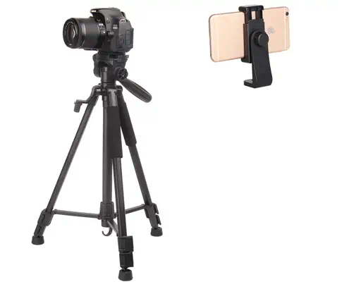 Trepied avec rotule 1.4m pour appareil photo, camera et smartphone - DLH - Accessoires pour imprimante - visuel 2
