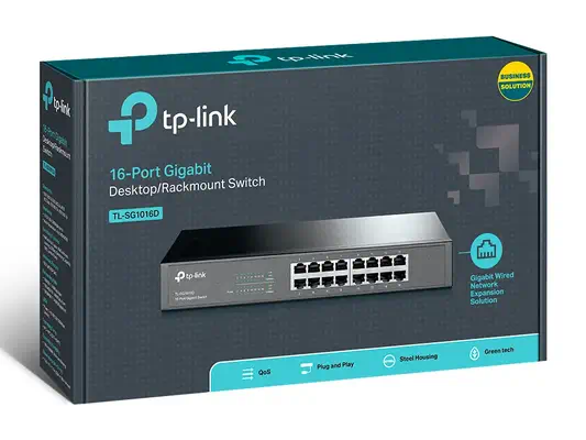 TP-Link TL-SG1016D(UN) commutateur réseau Non-géré L2 Gigabit Ethernet (10/100/1000) Noir - Switchs et Hubs - visuel 4